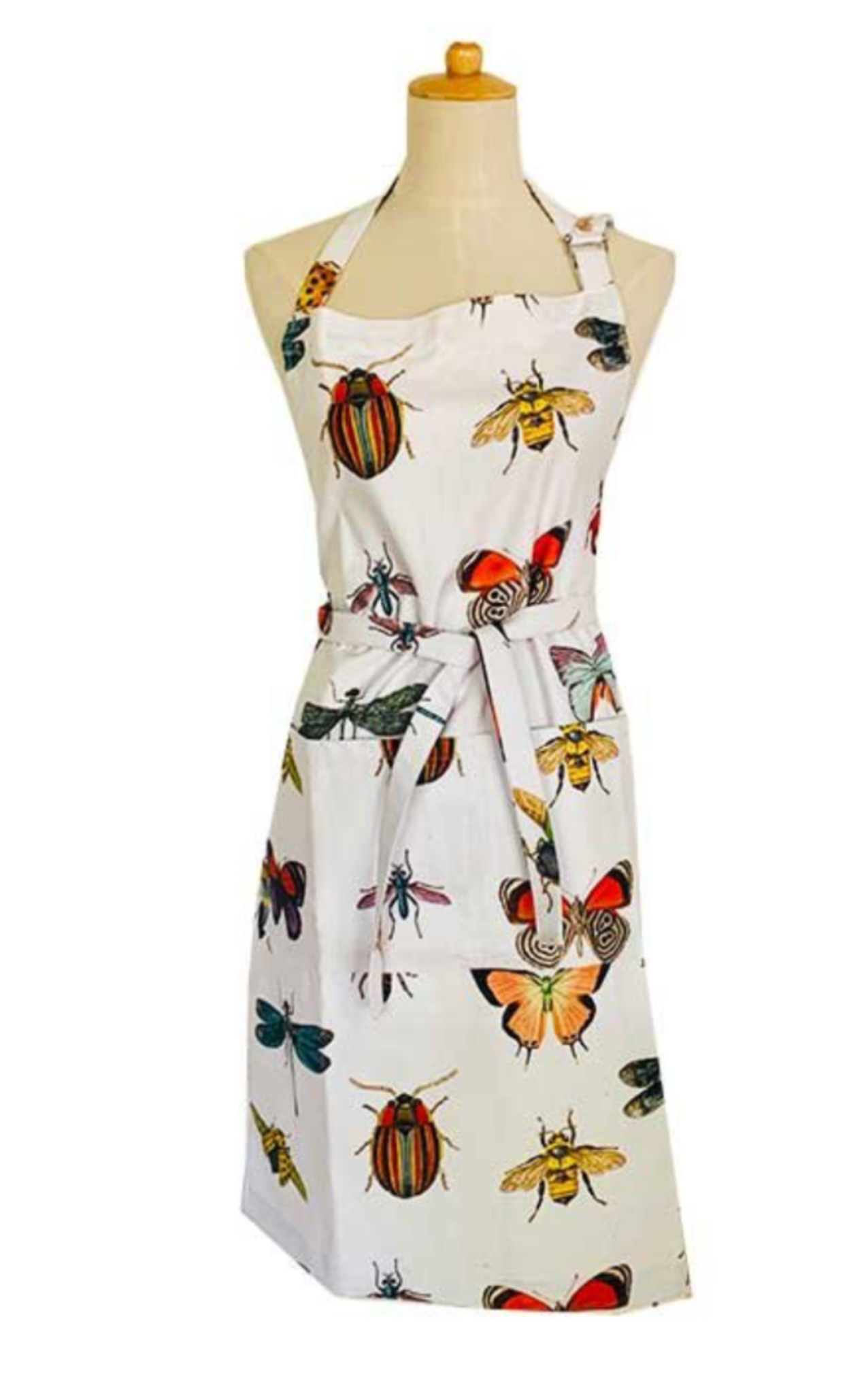 Rosehip Design Apron - a heavyweight 100% cotton Apron with adjustable neck strap and two generous deep pockets in our stunning Bugs design, inspired by nature.