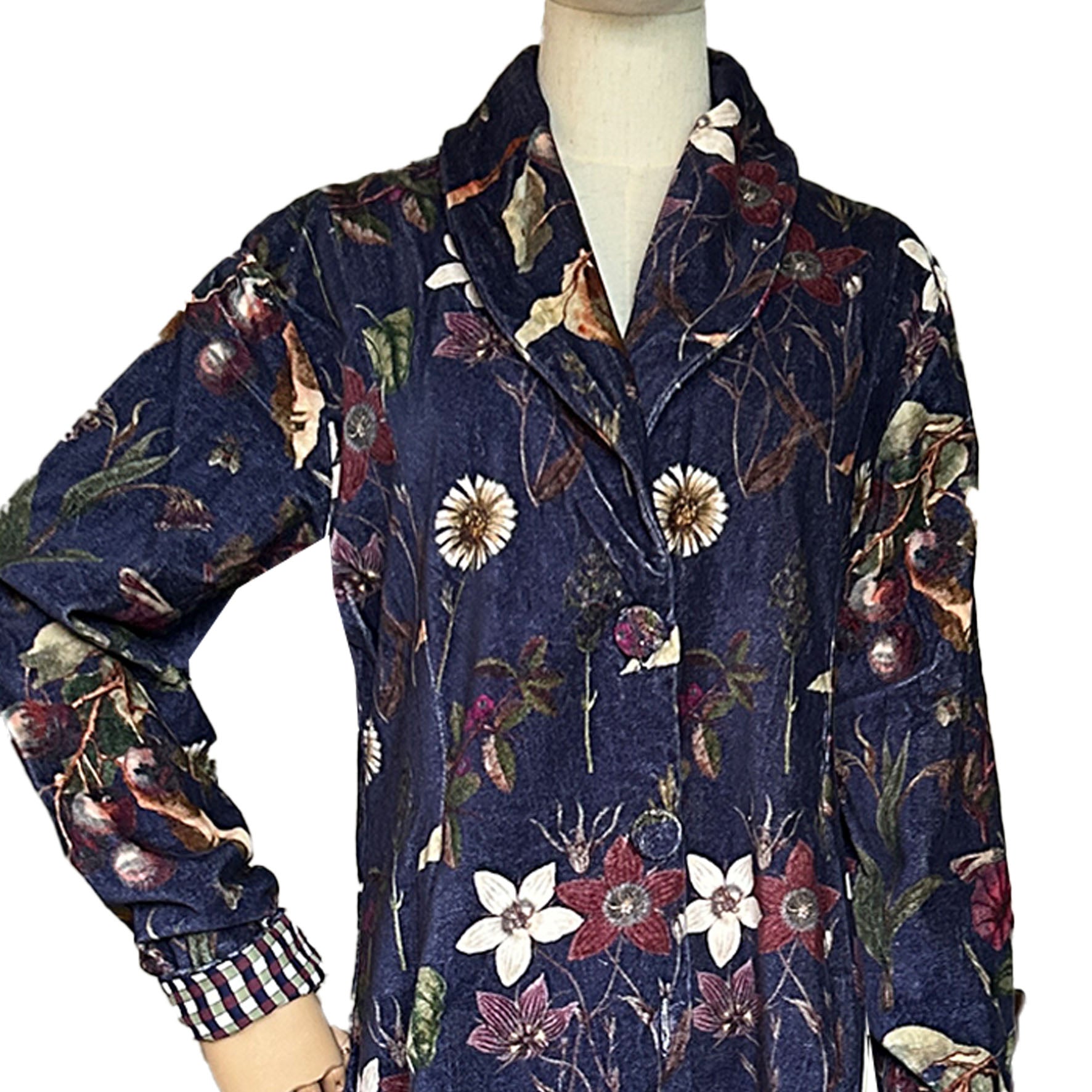 Carla Velvet Coat Dress - Winter Plums