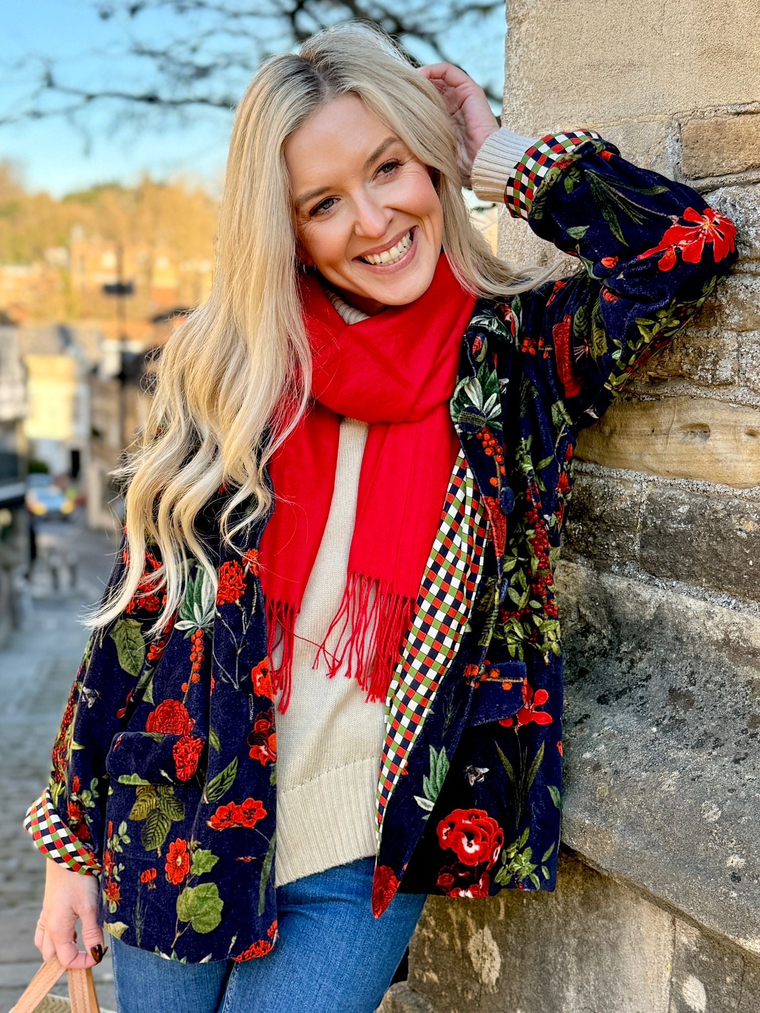 Brompton Velvet Coat - Berries