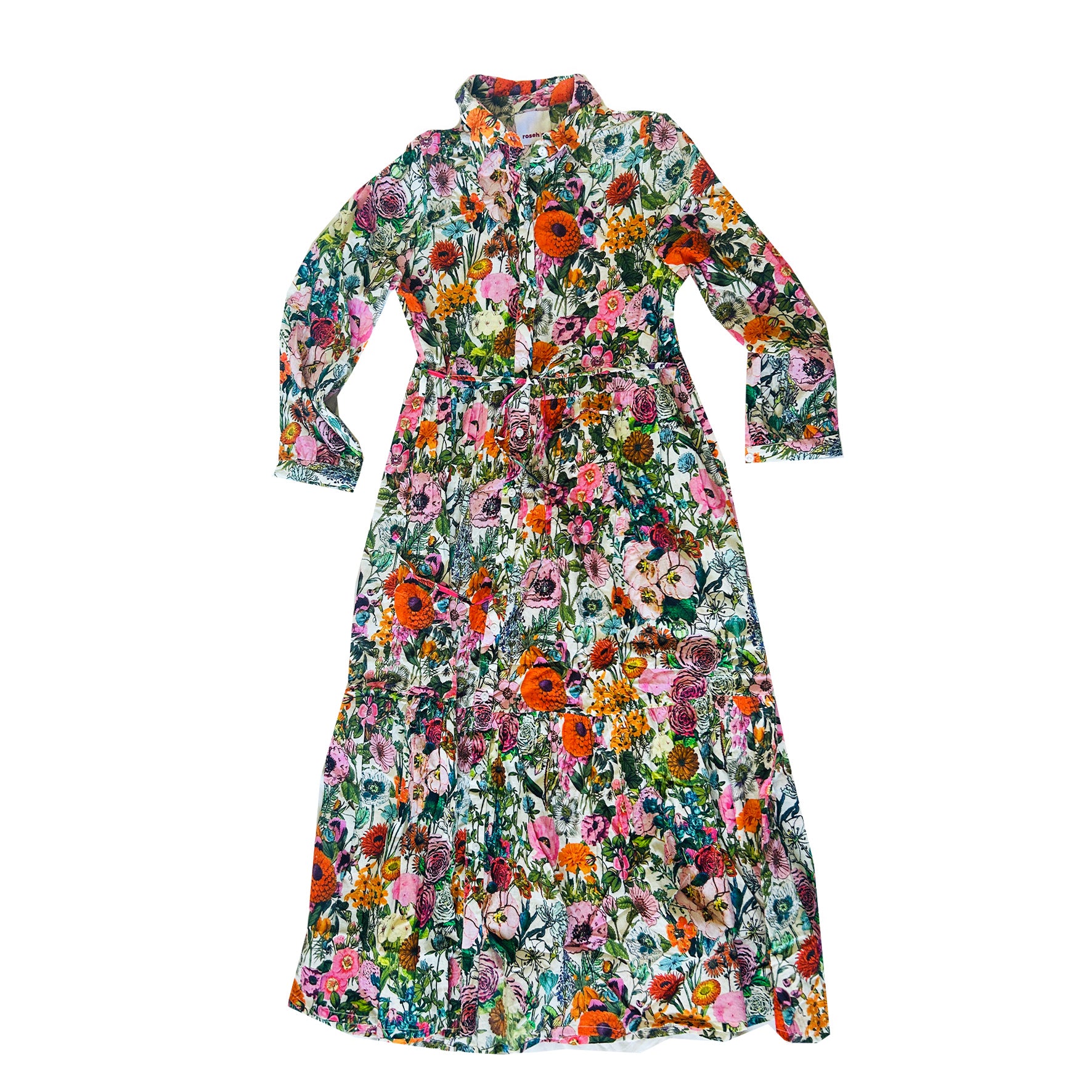 Easy, breezy and beautifully floral – the Rosehip Design Georgie Dress in our striking Fiesta print is made from soft, breathable cotton and designed with sunny days in mind. Featuring a fresh summery floral print, it has a relaxed tiered skirt, charming button-through front, and a detachable tie belt to style it your way. Wear it loose for an effortlessly laid-back look, or cinch it in for a more defined shape. Perfect for garden parties, picnics or simply soaking up the sunshine.