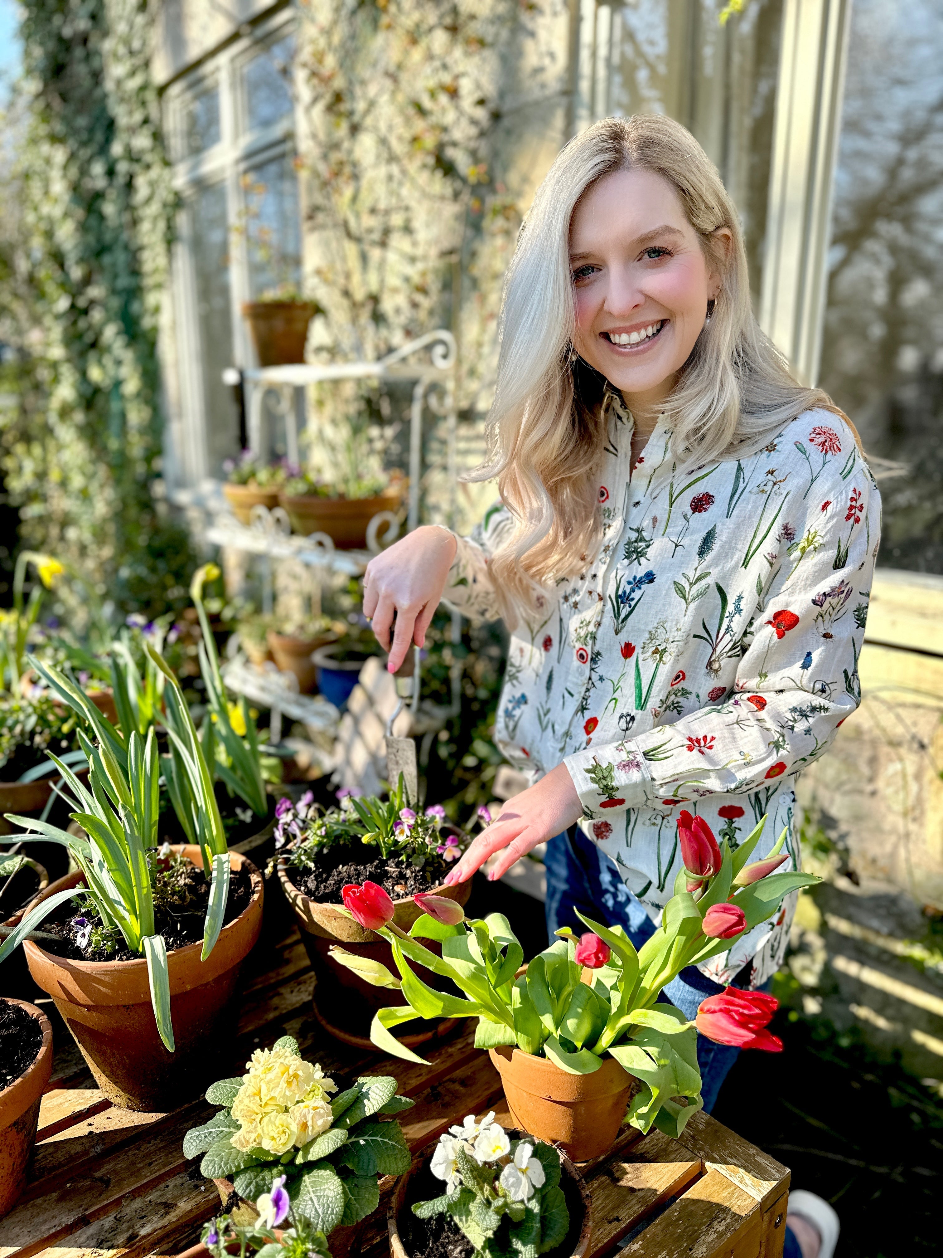 Embrace the blooming season with the Rosehip Design Harriet Linen Shirt. This classic piece features front buttons and long sleeves with a cuff for a timeless look. The side button detail adds a touch of uniqueness, while the floral design adds a playful twist. Stay on trend in our April Botanical design.