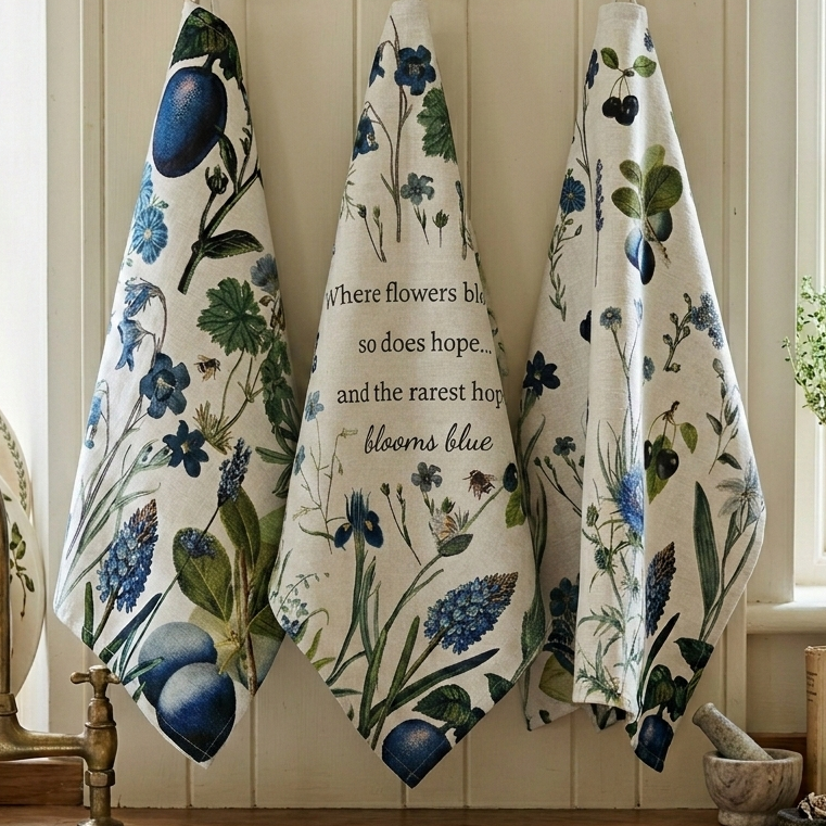Tea Towel - Blue Wonder Two