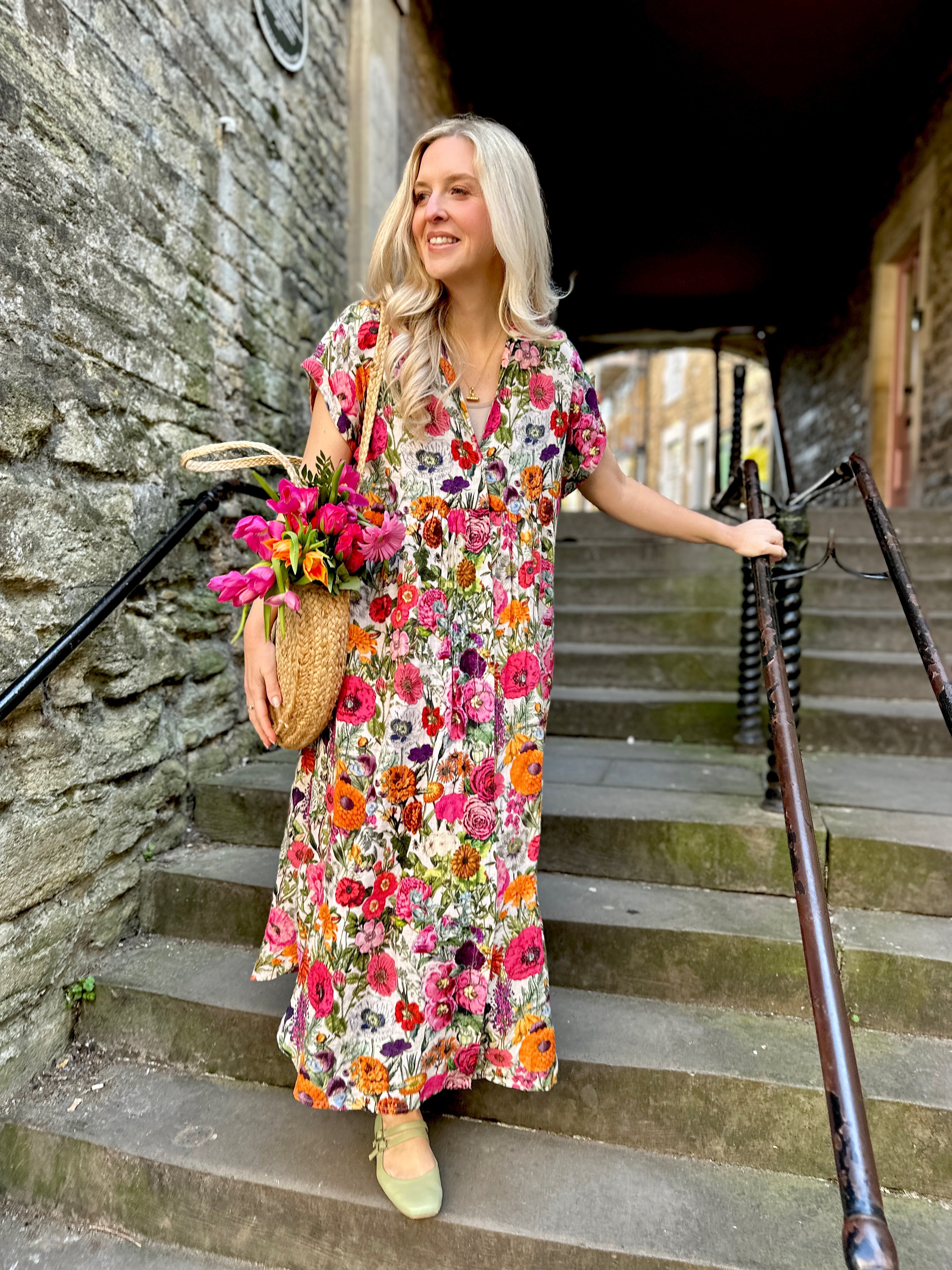 Kate Linen Dress - Carnival