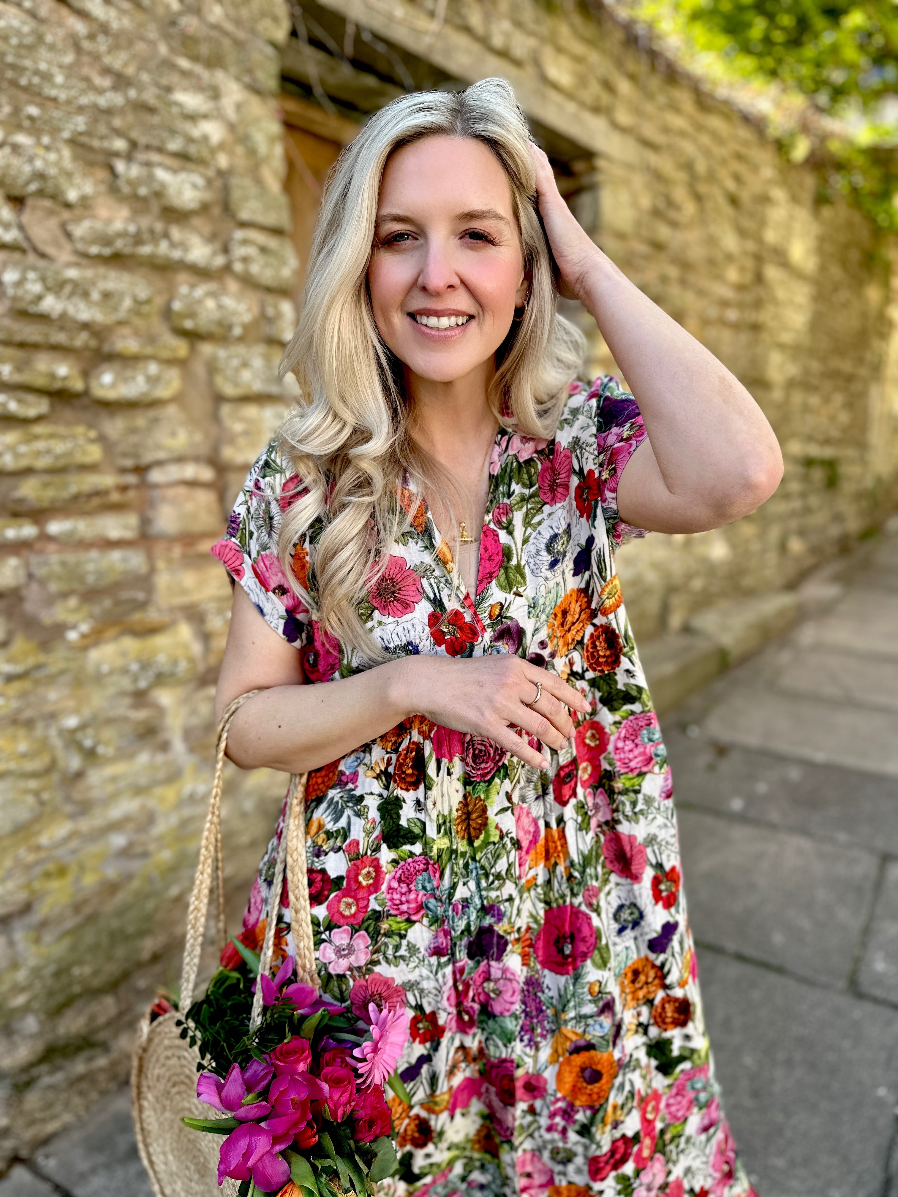 Kate Linen Dress - Carnival