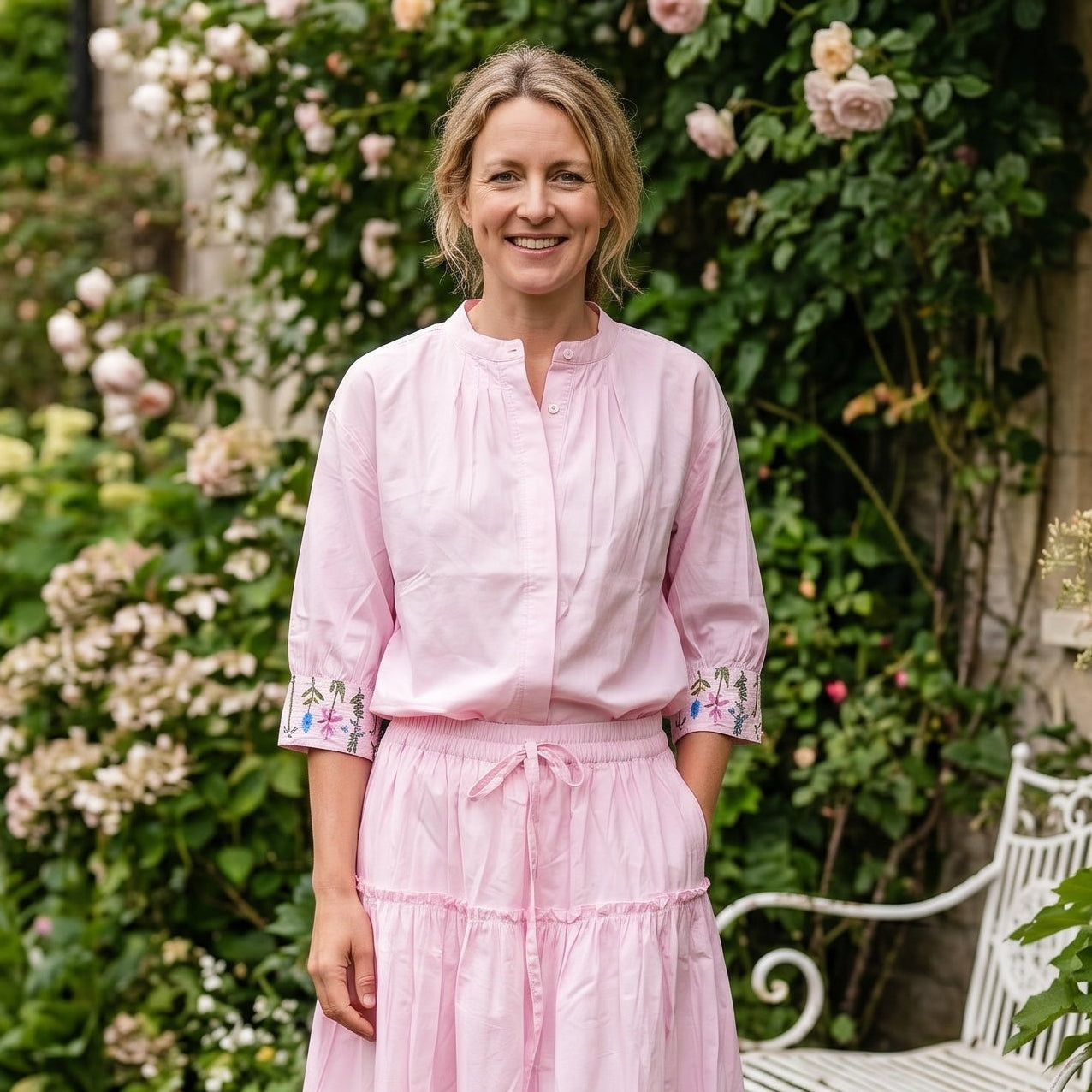 Ivy Cotton Shirt - embroidered