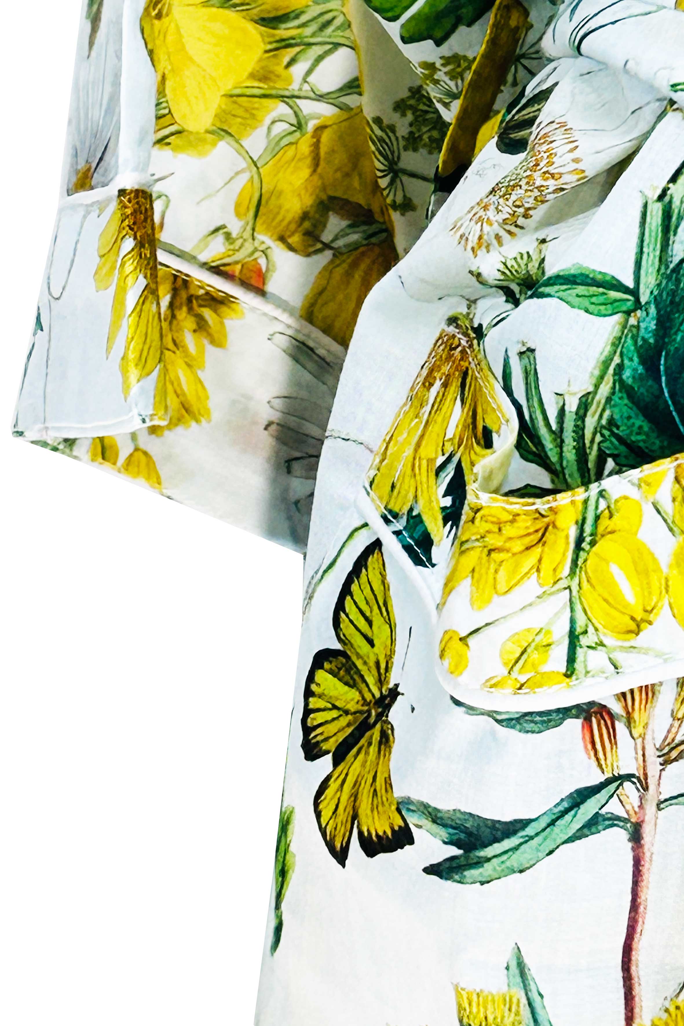 Rosehip Design Kimono is a fabulous long cotton voile robe, printed in our sunny Mellow Yellow design. They are generously sized and designed to be ankle length. Made from delicate, soft 100% Indian cotton packaged in a matching cotton bag - lovely for gifting!