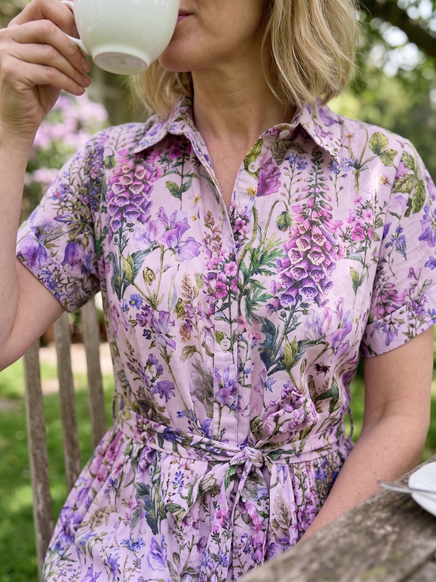 Lottie Cotton Dress - Musgrove Pink