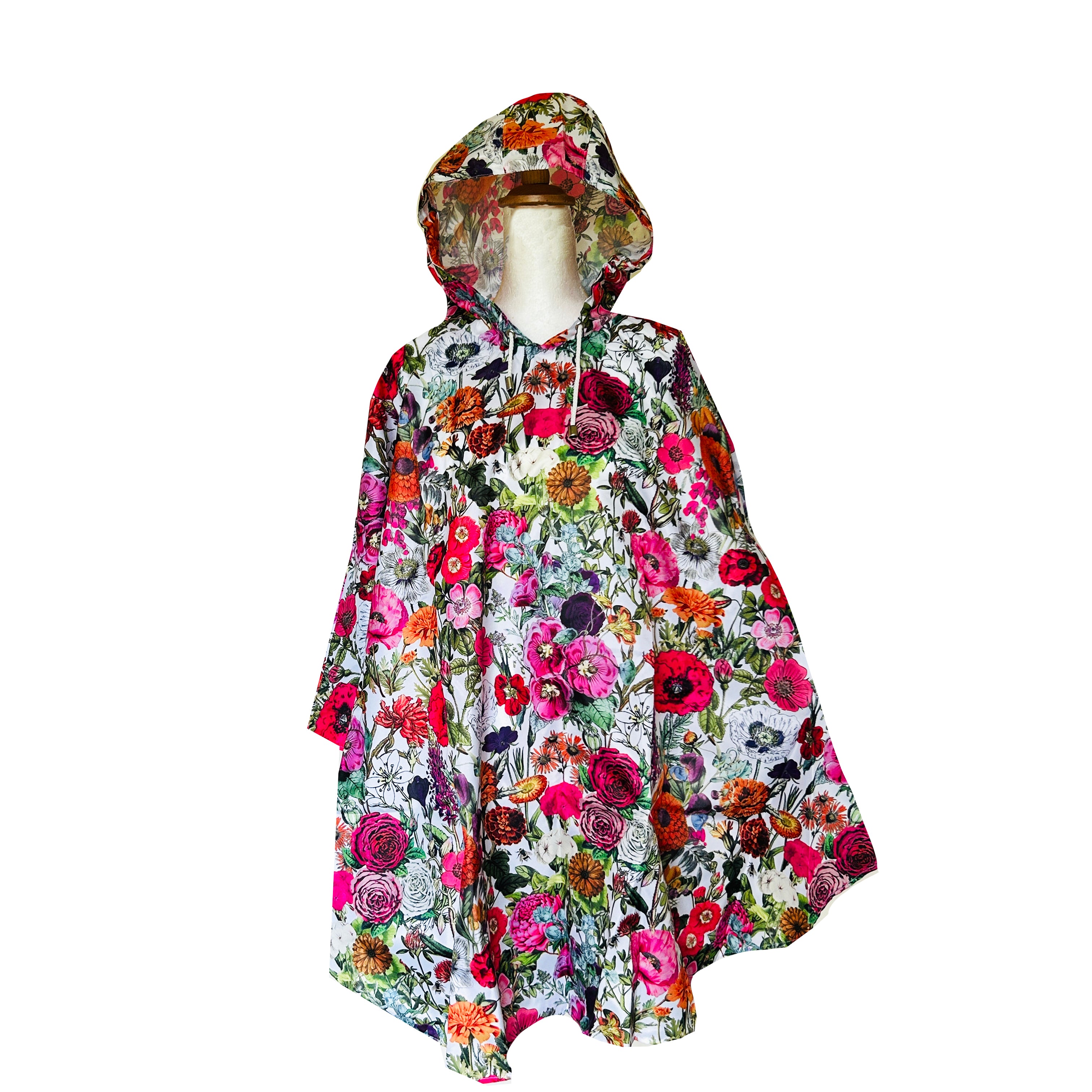 Rosehip Design Rain Poncho is a stylish and practical solution for rainy days, combining fashion with functionality in our striking Carnival design. Made from lightweight, waterproof material, these ponchos are designed for easy portability, folding neatly into a compact drawstring bags. Ideal for on-the-go use, the Rosehip Rain Poncho ensures you stay dry without sacrificing style.