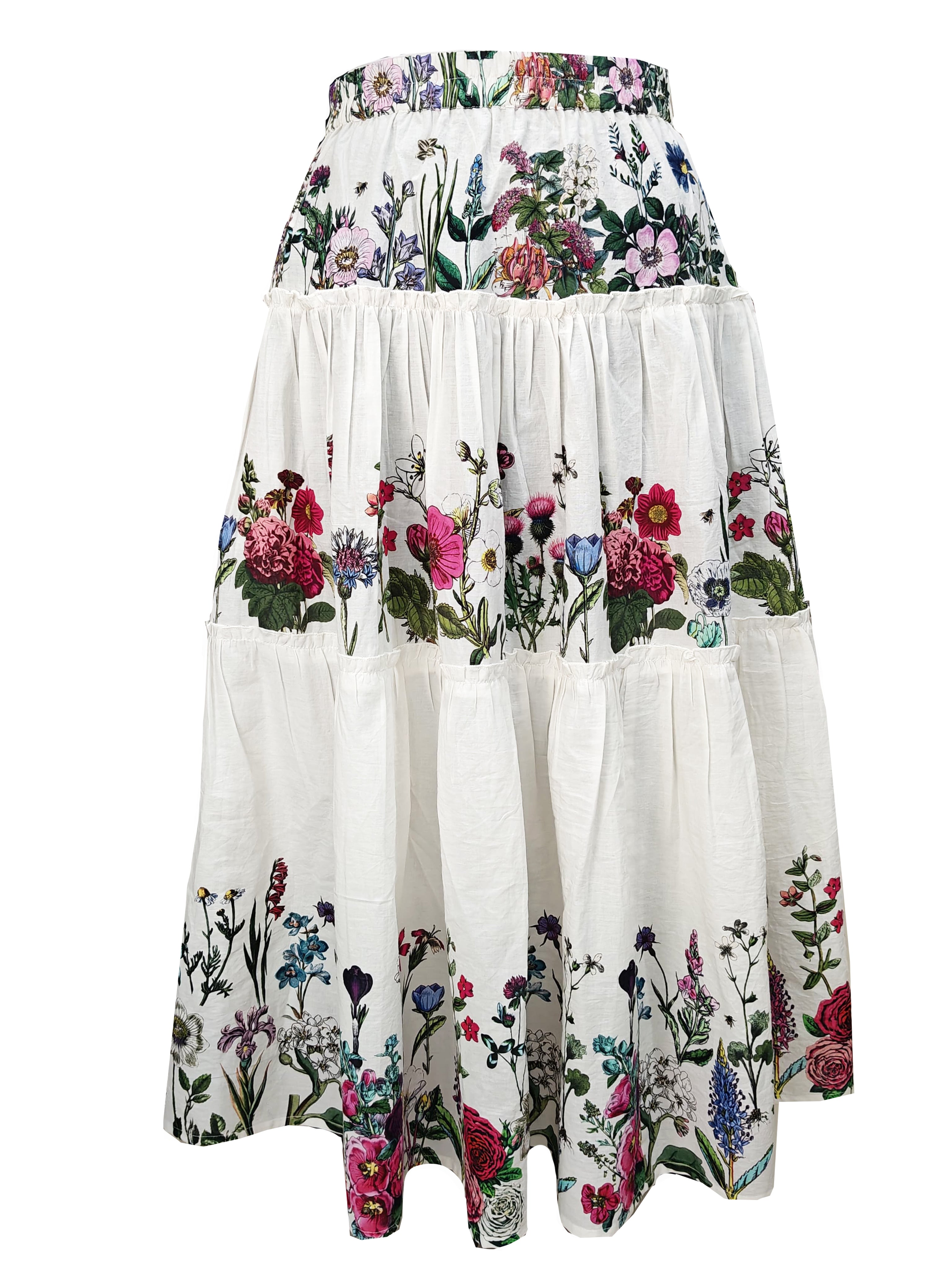 Rosehip Design Sally Skirt in Barcelona has soft flowing tiers, each showing the vibrant Barcelona print.
The Sally Skirt has an elasticated waist as well as a drawstring and side pockets.
It pairs well with the Sarah Shirt in Barcelona or wear it with a T-shirt for relaxed elegance.