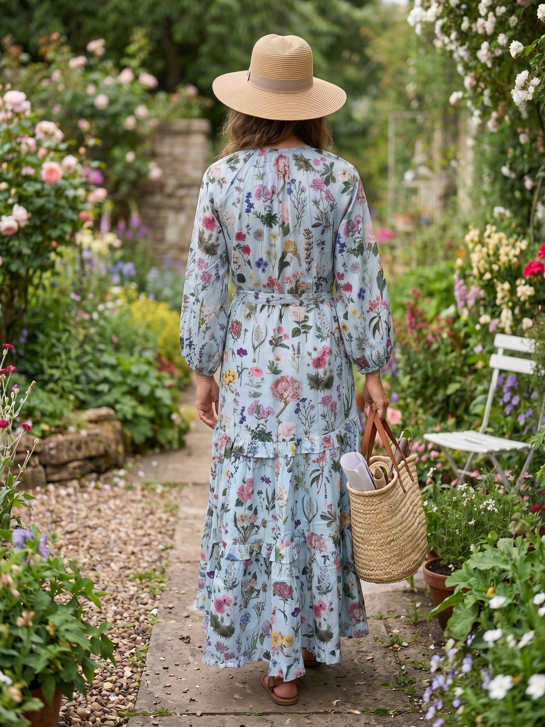 Scarlett Cotton Dress - Melbury Sky