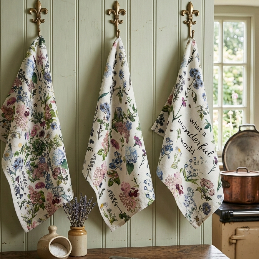 This stylish tea towel from Rosehip Design features a vibrant, vintage-inspired floral themed print.
Made from 100% cotton, this practical and highly absorbent essential makes drying dishes effortless.
Complete with a hanging loop, it is a durable, machine-washable accessory.
Also available in matching Apron and Heart Pot Holder.