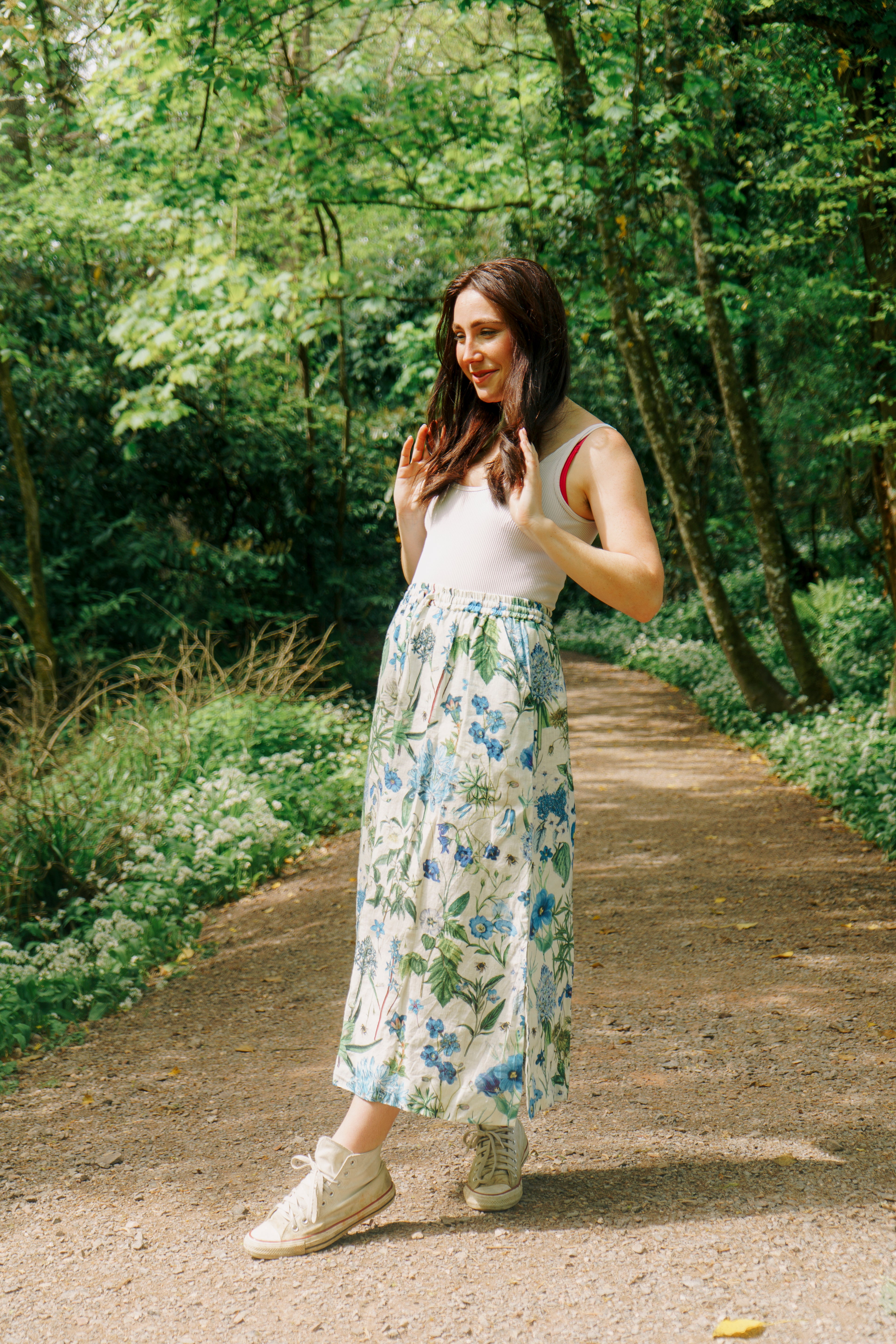 Lilah Linen Skirt - Cobalt