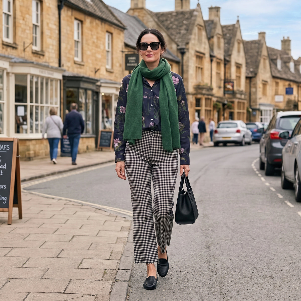 Freya Trousers - Black Checks