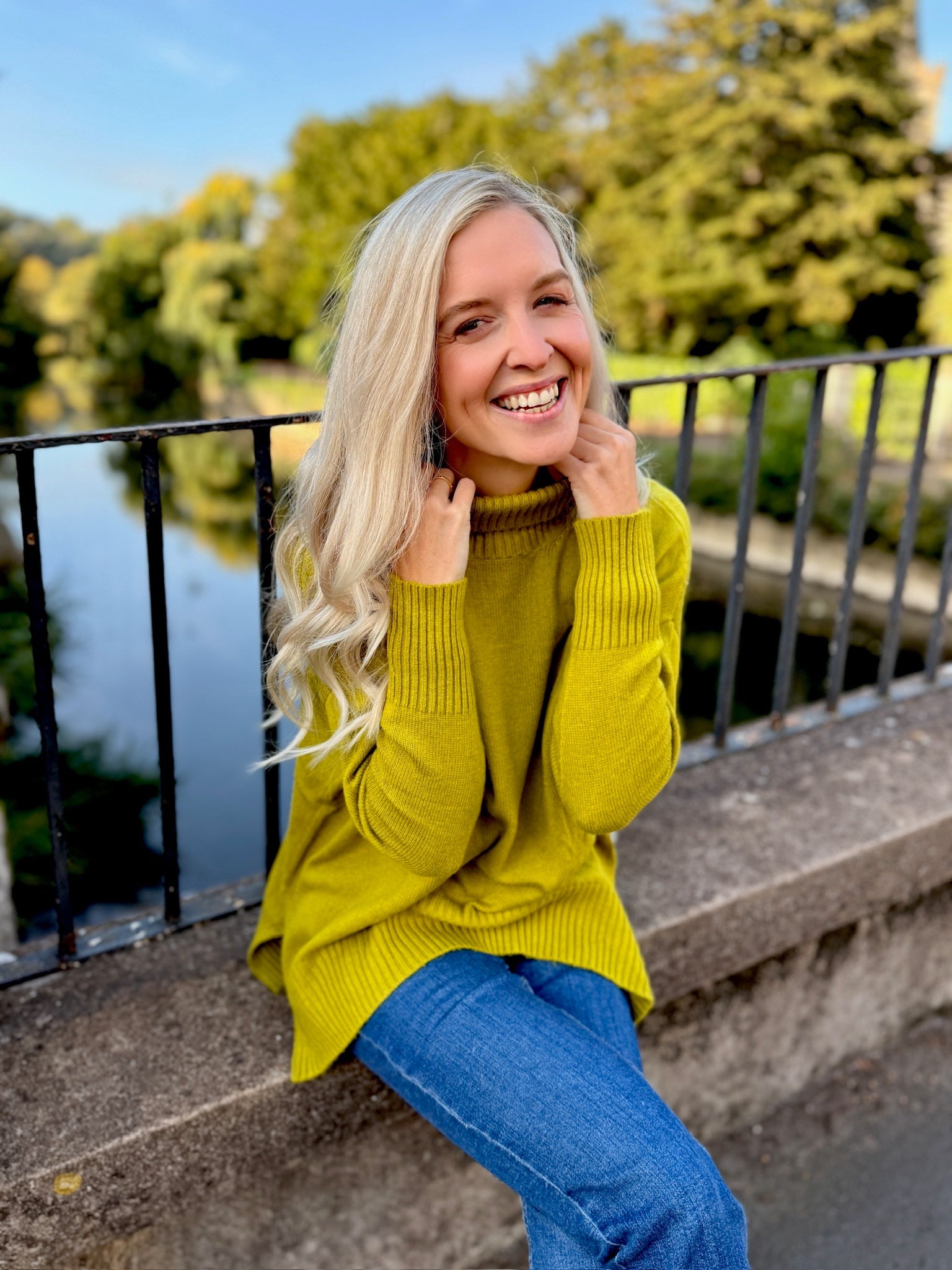 Roll Neck Jumper - Orange Pepper