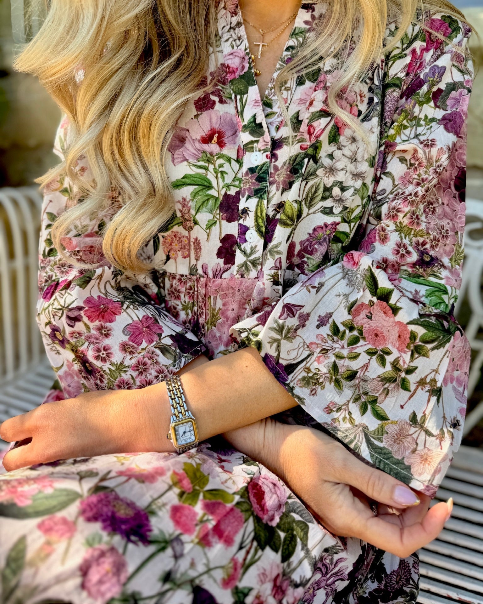 Cleo Cotton Dress - Blush Blooms