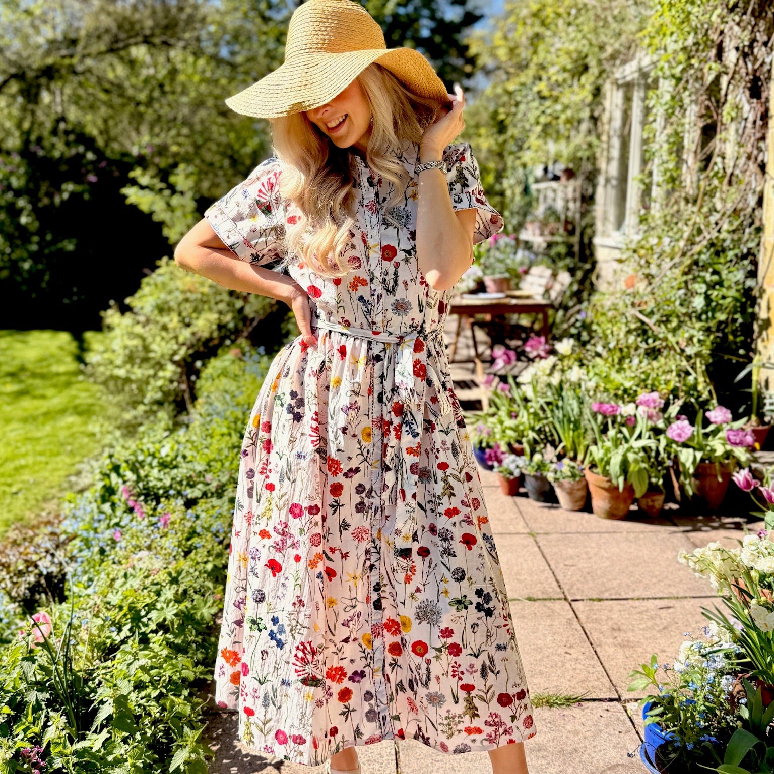 Lottie Cotton Dress - Summer Bulbs