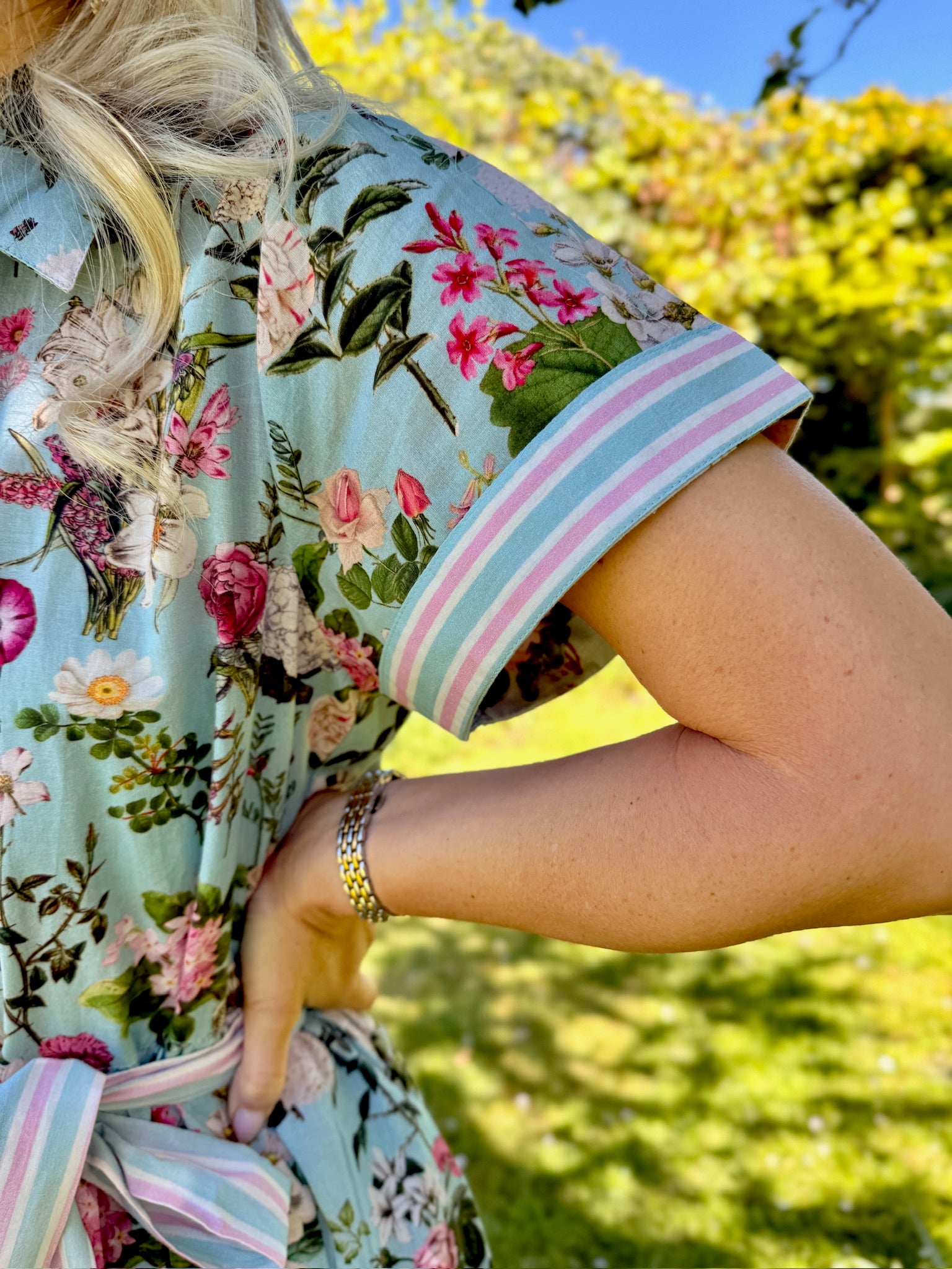 Lottie Cotton Dress - Blue Bouquet