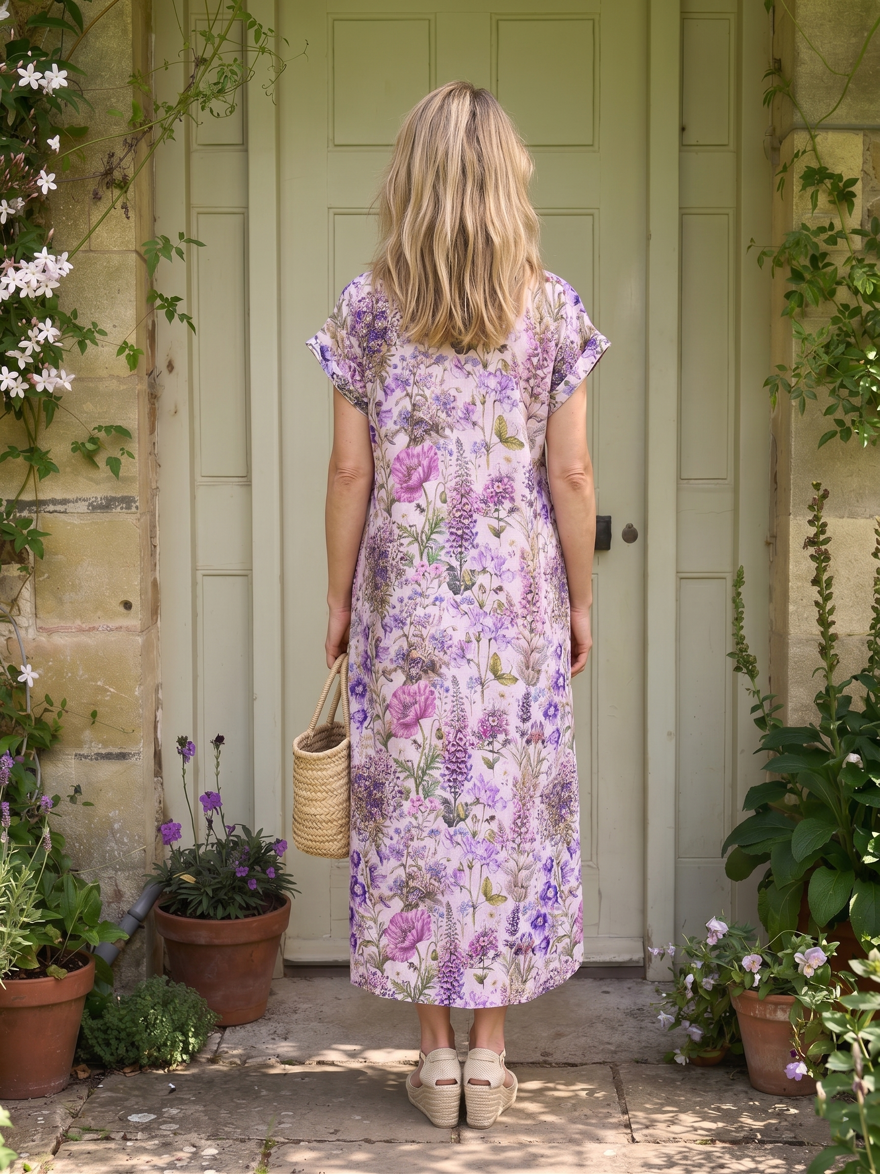 Kate Linen Dress - Musgrove Pink