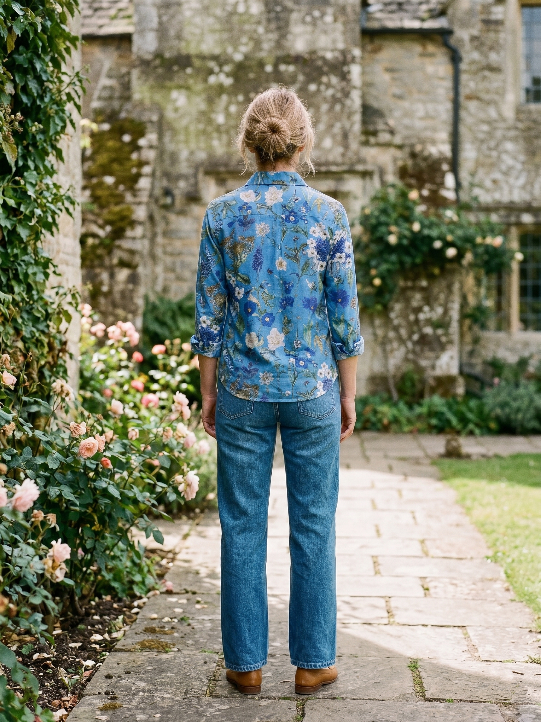 Stacey Satin Shirt - Cobalt Blue