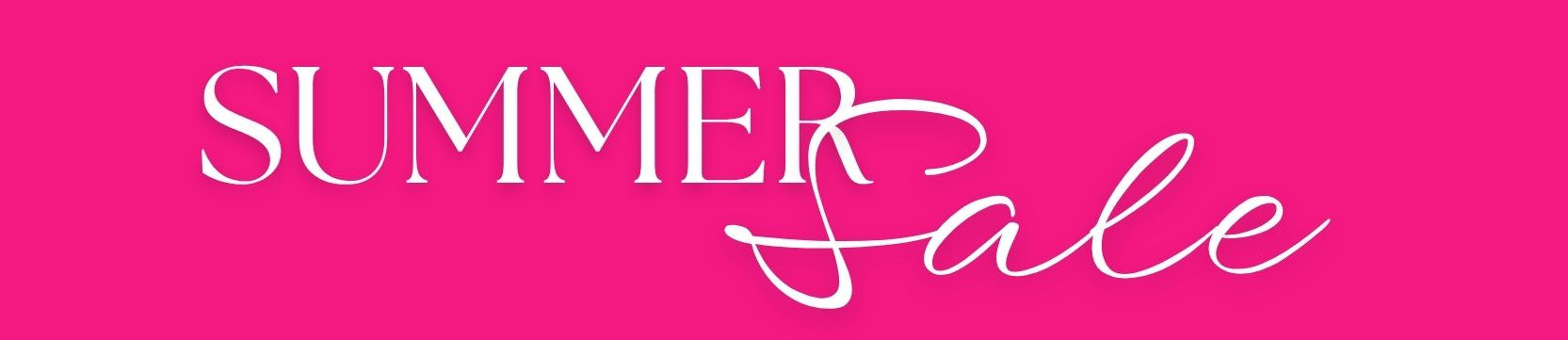 A pink banner with the words 'SUMMER Sale' in white text on a plain white background.
