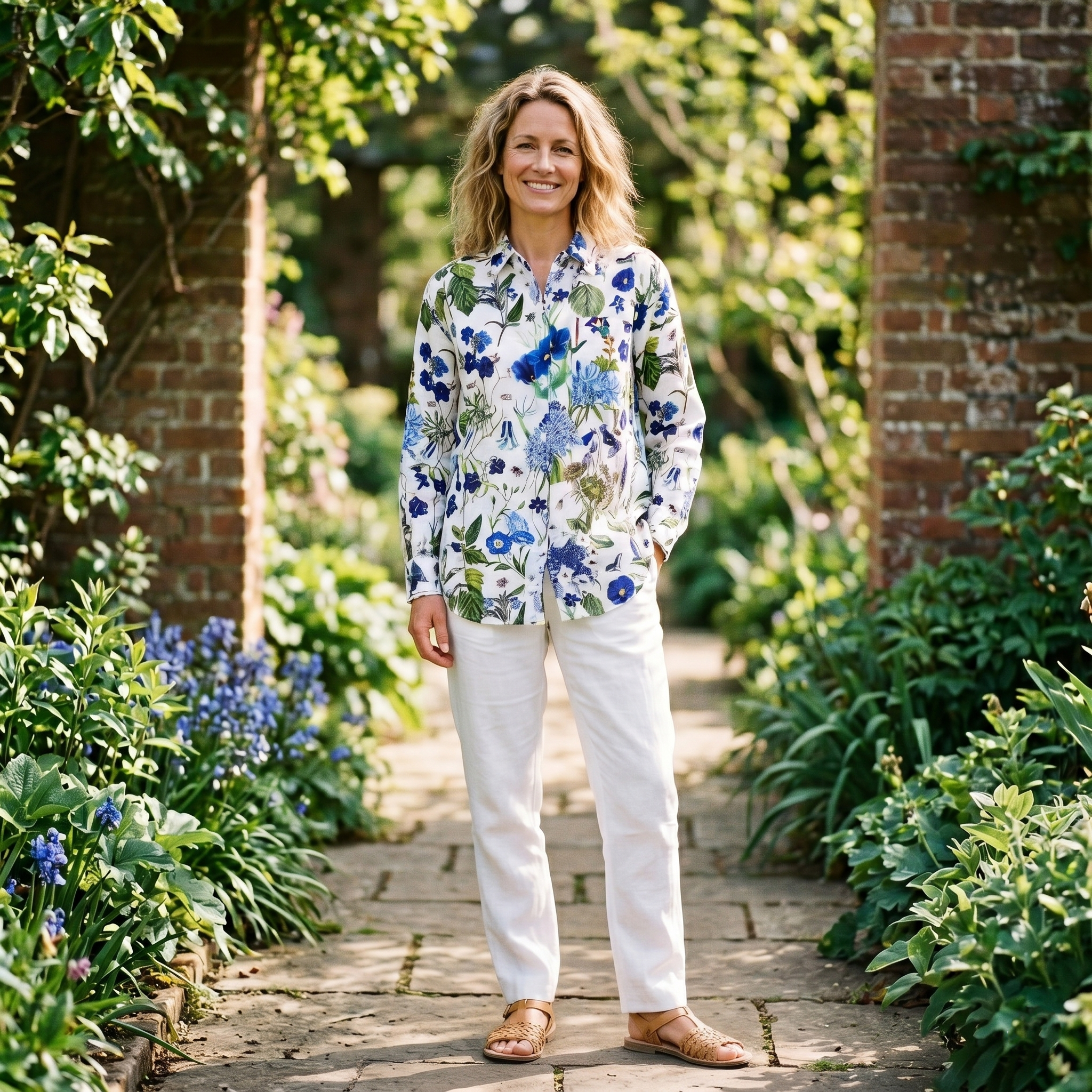 Tilly Linen Shirt - Cobalt