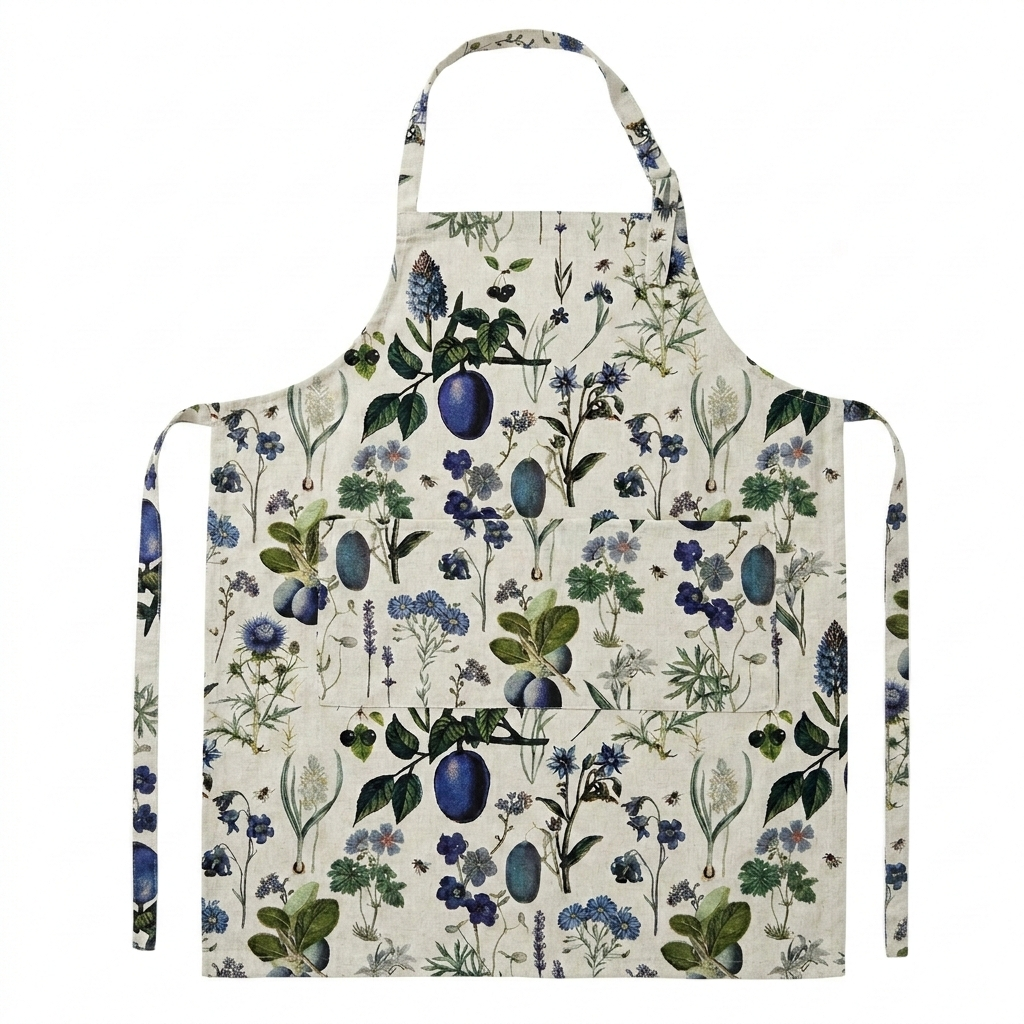 This striking floral apron from Rosehip Design is a stylish and practical choice for cooking or gardening.
The comfortable cotton design features an adjustable neck strap and generous deep pockets for tools.
Durable and machine-washable, it offers full coverage and long-lasting elegance in the kitchen.
Also available in Matching Tea Towels and Heart Pot Holders. 