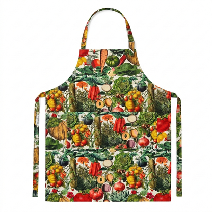 This striking floral apron from Rosehip Design is a stylish and practical choice for cooking or gardening.
The comfortable cotton design features an adjustable neck strap and generous deep pockets for tools.
Durable and machine-washable, it offers full coverage and long-lasting elegance in the kitchen.
Also available in Matching Tea Towels and Heart Pot Holders. 