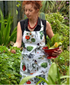 Rosehip Design Apron - a heavyweight 100% cotton Apron with adjustable neck strap and two generous deep pockets in our spectacular Jardiniere design, inspired by nature.