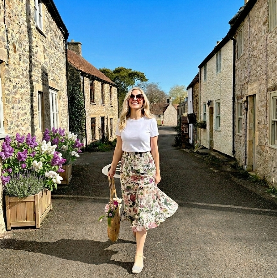 Bella Cotton Skirt - Mallow