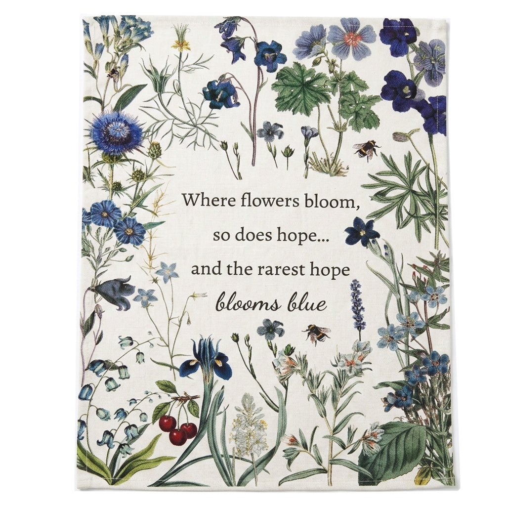 Tea Towel - Blue Wonder Words