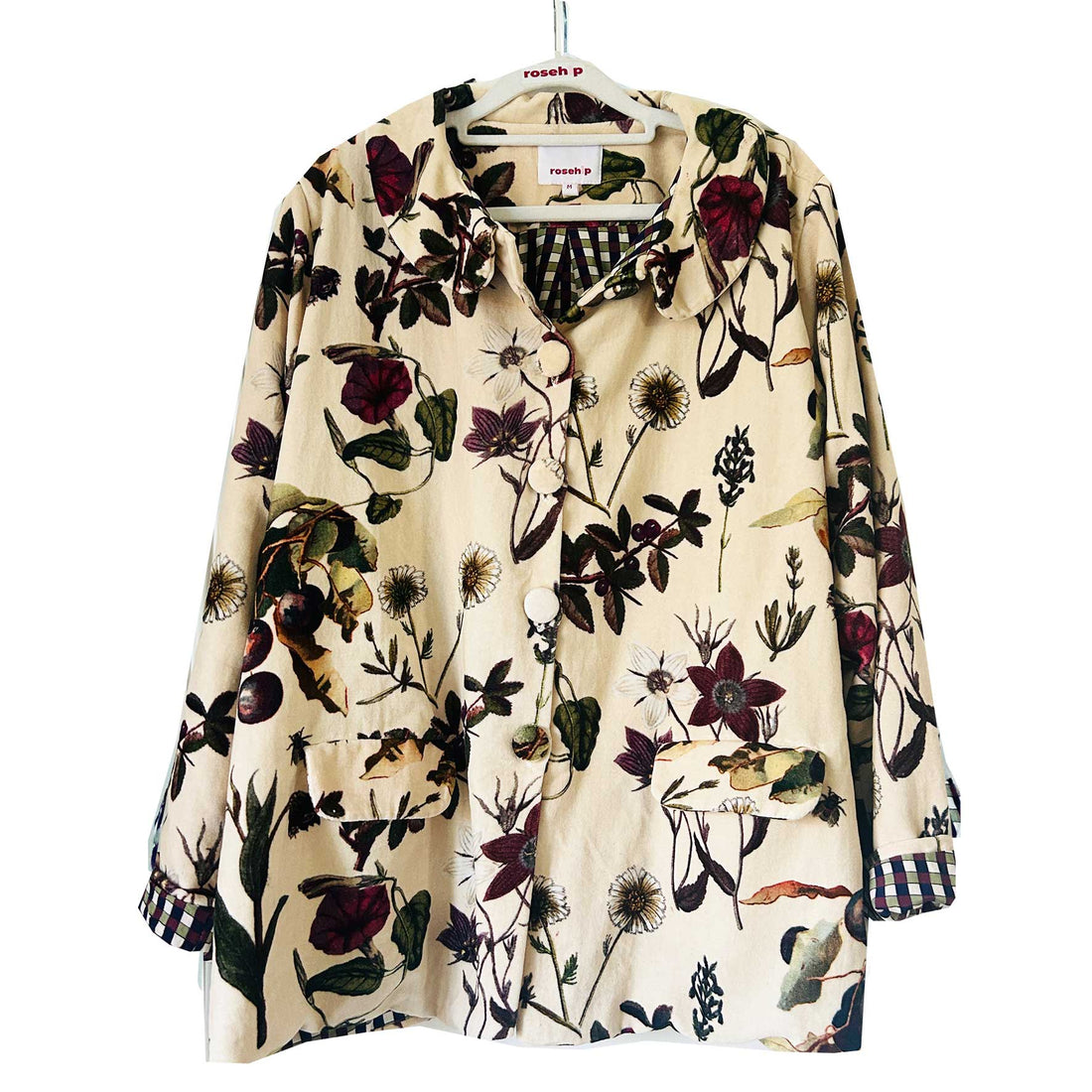 Brompton Velvet Coat - Plums Cream