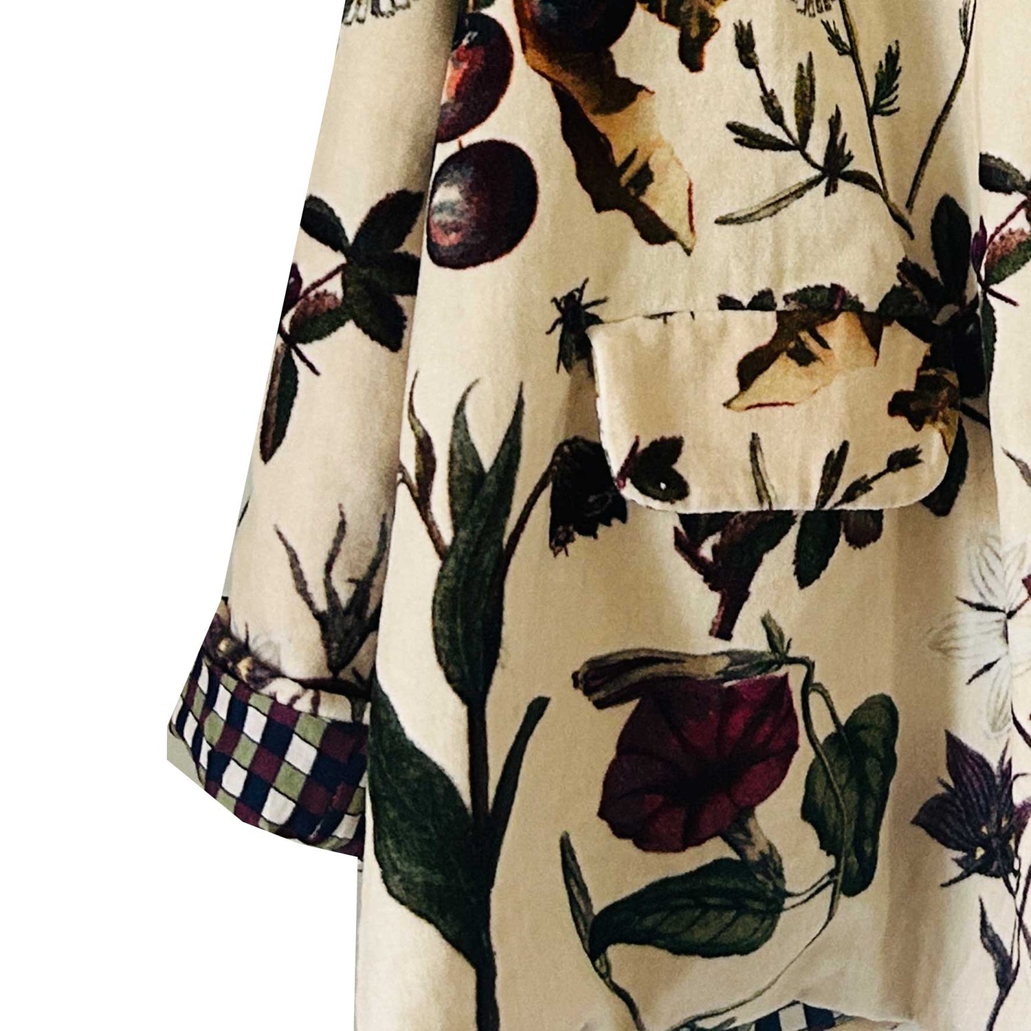 Brompton Velvet Coat - Plums Cream