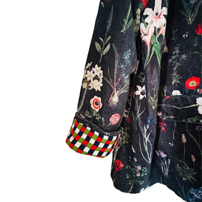 Brompton Velvet Coat - Winter Blooms