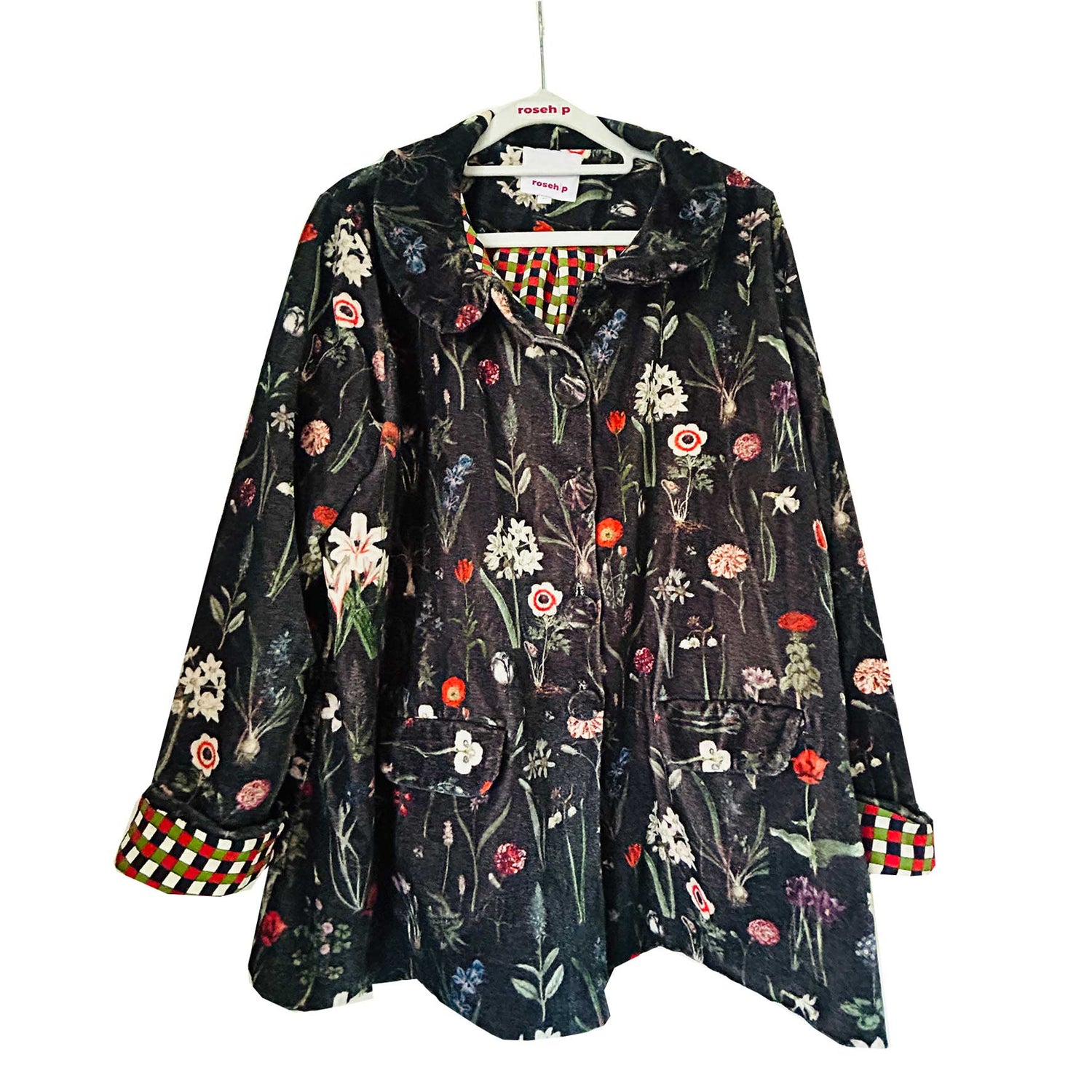 Brompton Velvet Coat - Winter Blooms