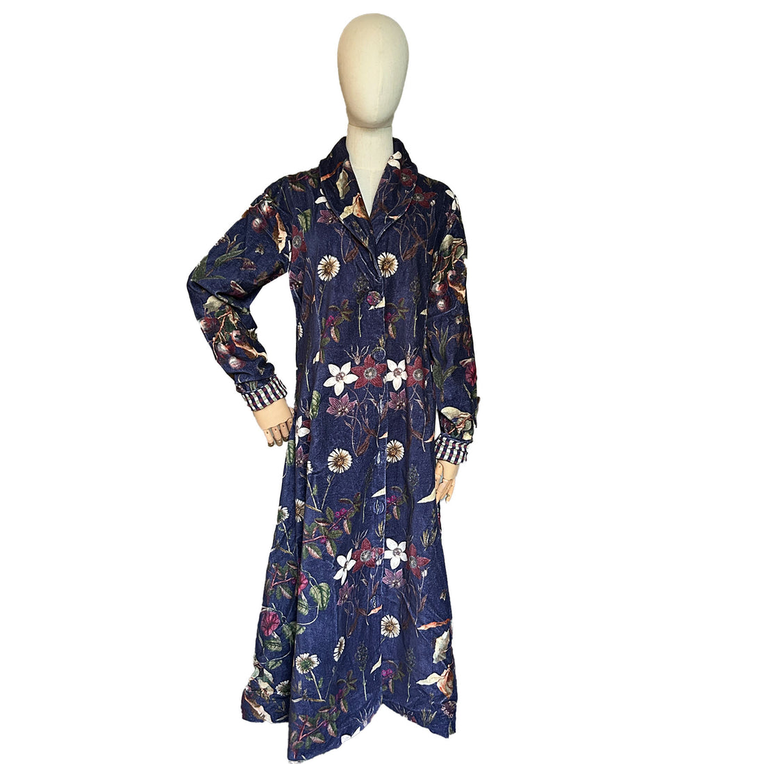 Carla Velvet Coat Dress - Winter Plums