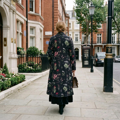 Carla Velvet Dress Coat - Cannings