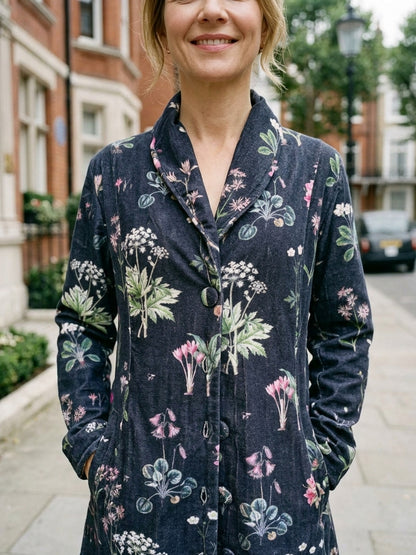 Carla Velvet Dress Coat - Cannings