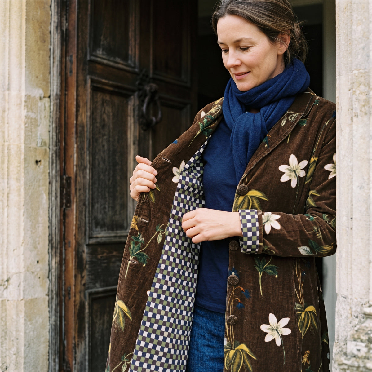 Carla Velvet Dress Coat - Enchanted Wood