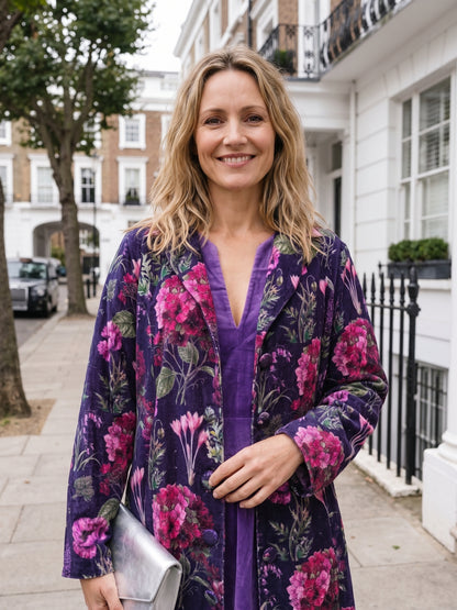 Carla Velvet Dress Coat - Irvine
