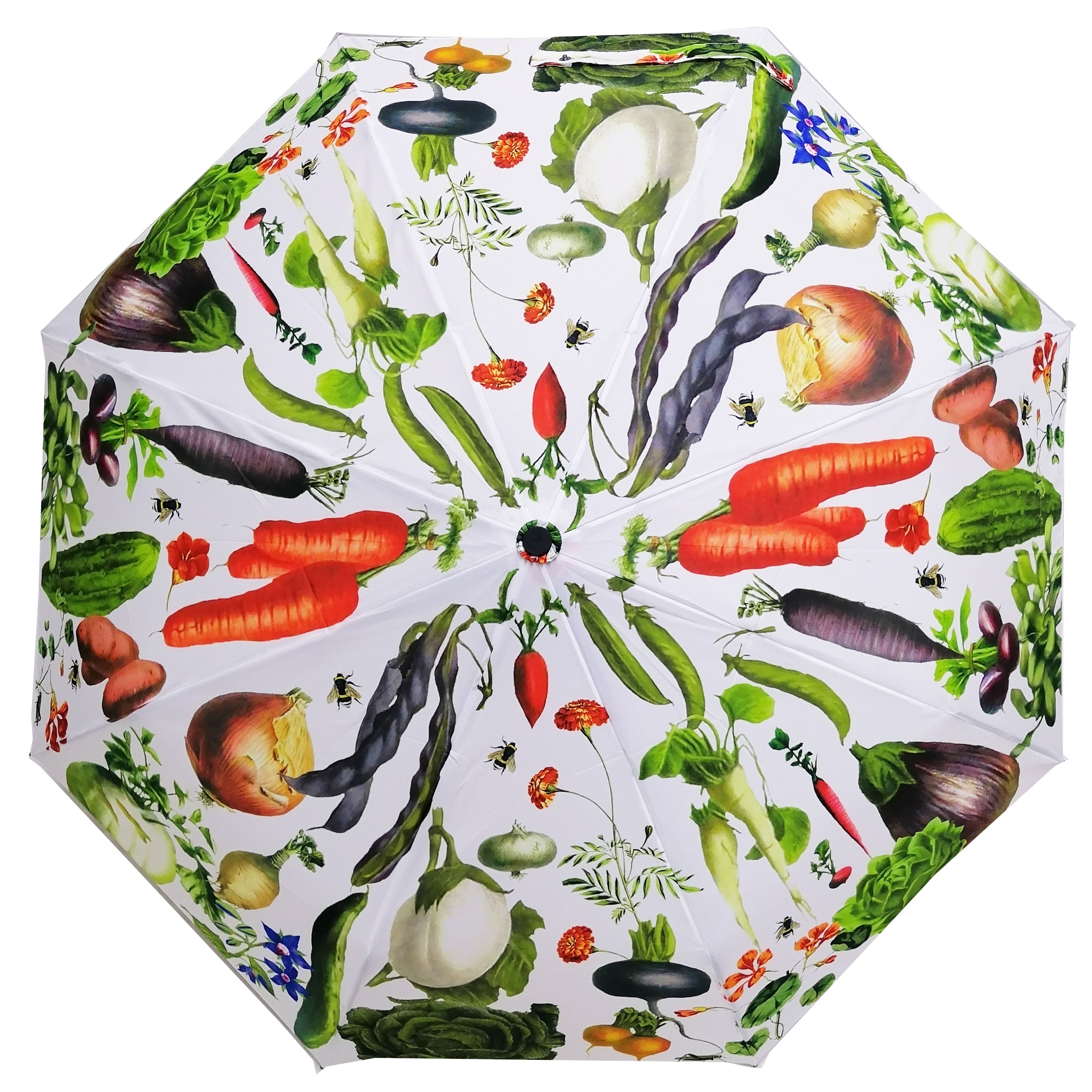 Rosehip Design Folding Umbrella is a sturdy, practical and waterproof rain umbrella with an auto pop-up button, perfectly sized for your car, bag or pocket. Make a statement with our almost edible Jardiniere design.