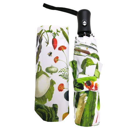 Rosehip Design Folding Umbrella is a sturdy, practical and waterproof rain umbrella with an auto pop-up button, perfectly sized for your car, bag or pocket. Make a statement with our almost edible Jardiniere design.