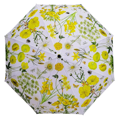 Rosehip Design Folding Umbrella is a sturdy, practical and waterproof rain umbrella with an auto pop-up button, perfectly sized for your car, bag or pocket. Stand out from the crowd with our sunny Mellow Yellow design.