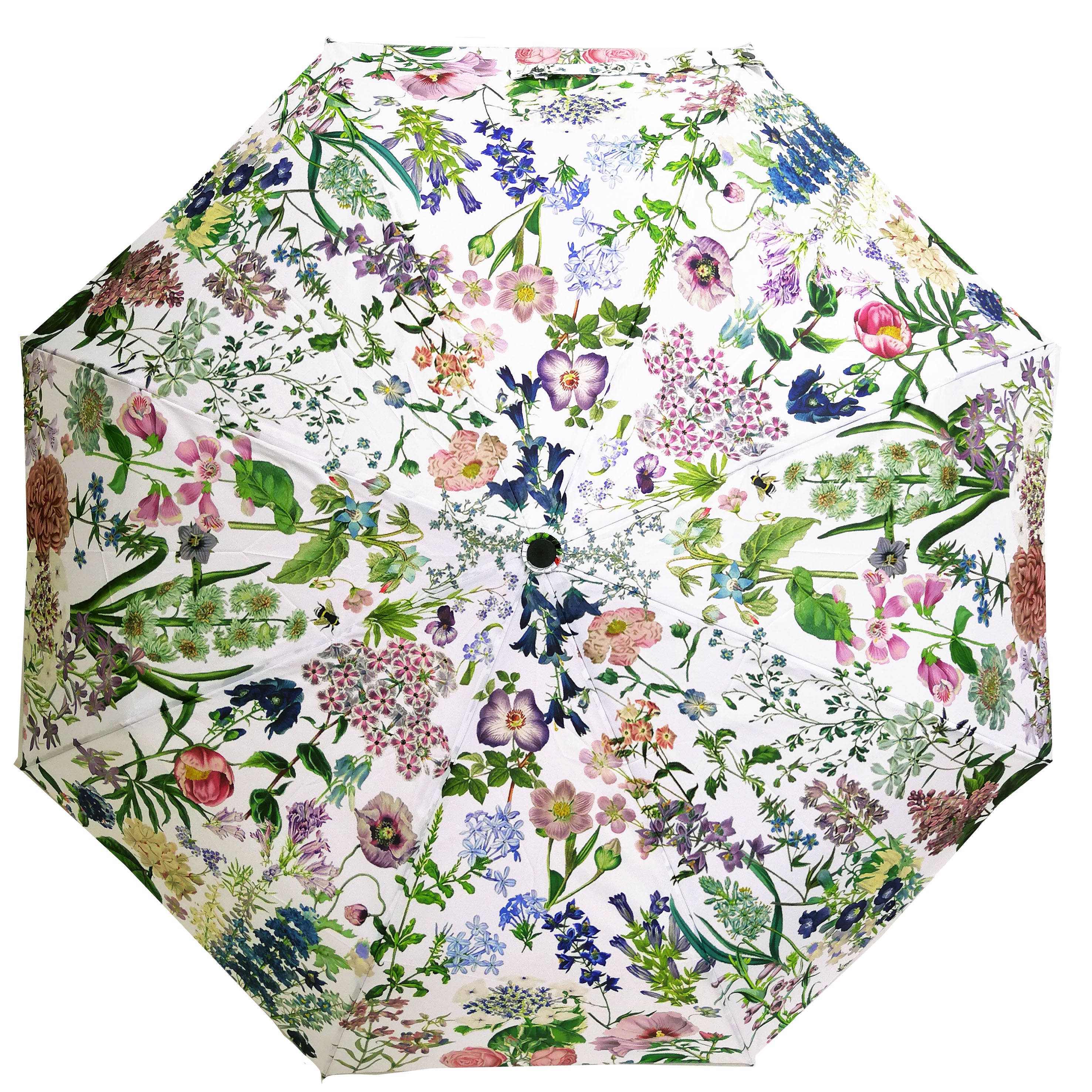 Rosehip Design Folding Umbrella is a sturdy, practical and waterproof rain umbrella with an auto pop-up button, perfectly sized for your car, bag or pocket. Our pretty Pansies design is sure to add a touch of brightness to even the dampest of days.