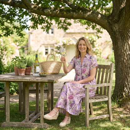 Kate Linen Dress - Musgrove Pink