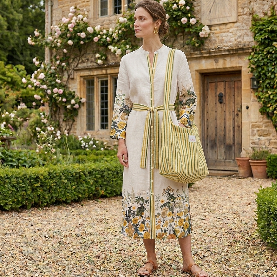 Suzie Linen Dress - Sunshine