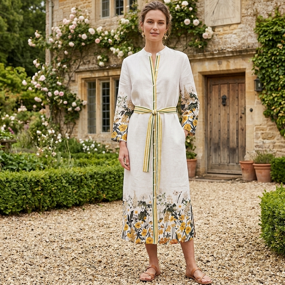 Suzie Linen Dress - Sunshine