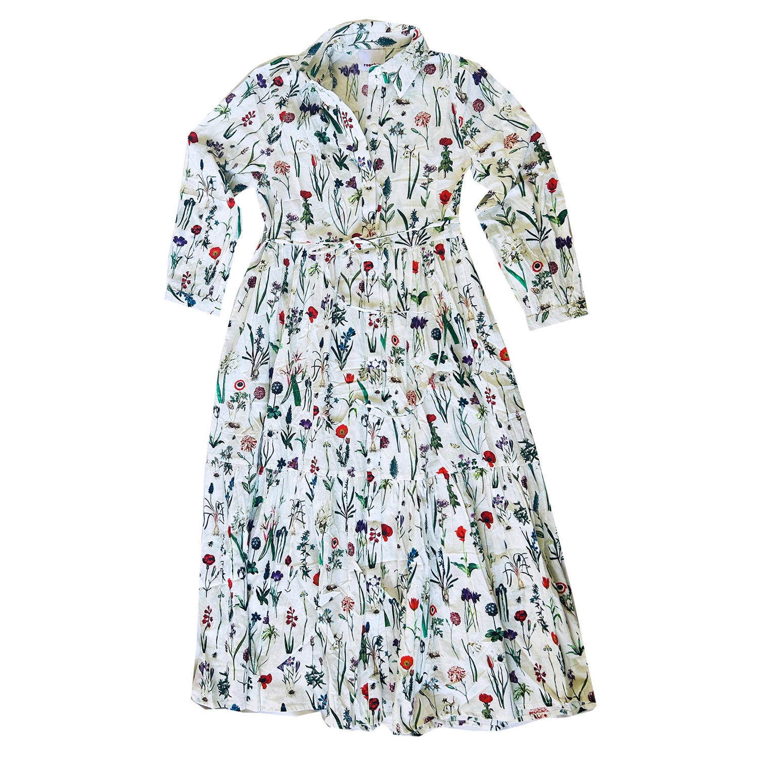 Easy, breezy and beautifully floral – the Georgie Dress is made from soft, breathable cotton and designed with sunny days in mind. Featuring our delightful April design - a fresh summery floral print, it has a relaxed tiered skirt, charming button-through front, and a detachable tie belt to style it your way. Wear it loose for an effortlessly laid-back look, or cinch it in for a more defined shape. Perfect for garden parties, picnics or simply soaking up the sunshine.