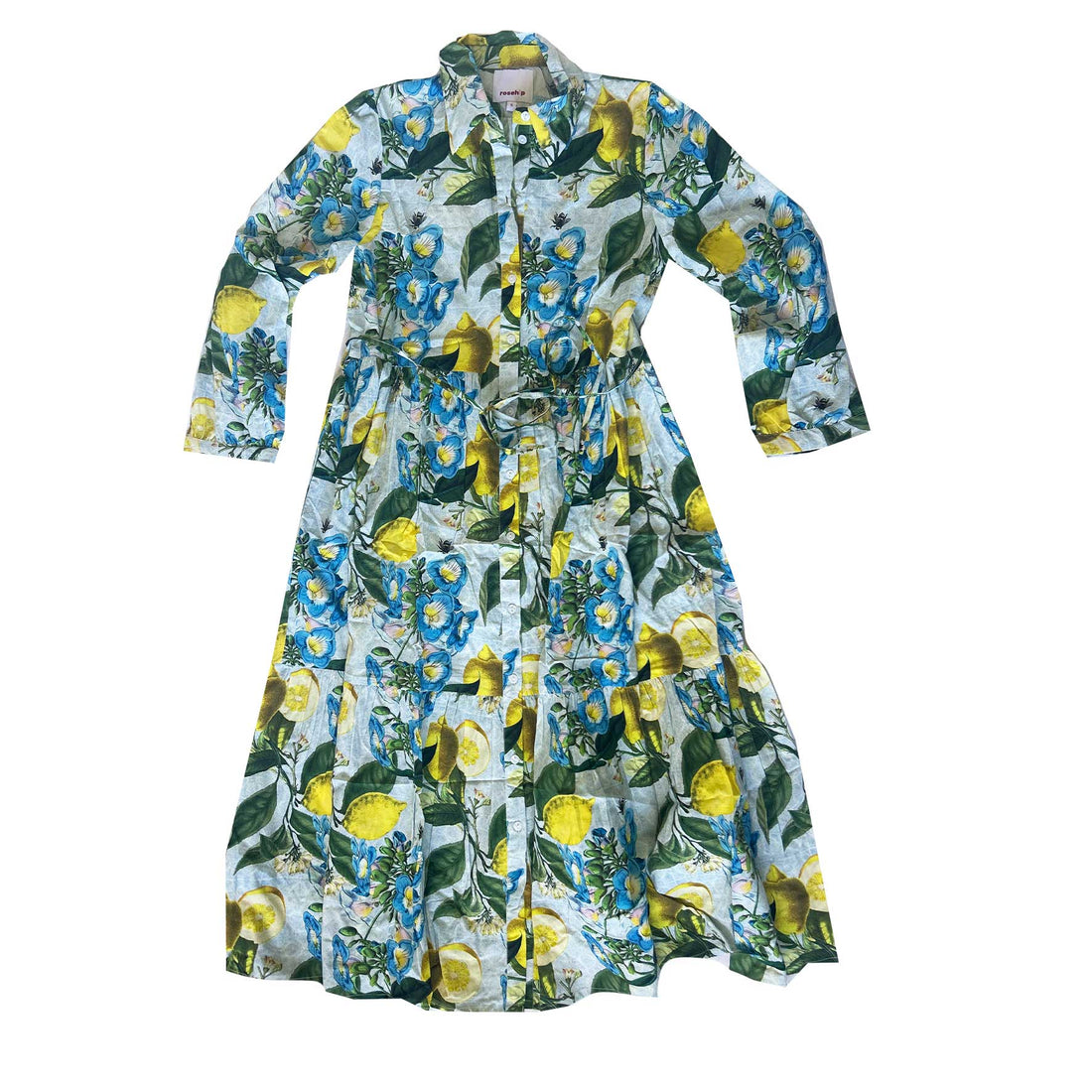 Easy, breezy and beautifully floral – the Rosehip Design Georgie Dress is made from soft, breathable cotton and designed with sunny days in mind. Featuring our Sicily design - a fresh summery floral print, it has a relaxed tiered skirt, charming button-through front, and a detachable tie belt to style it your way. Wear it loose for an effortlessly laid-back look, or cinch it in for a more defined shape. Perfect for garden parties, picnics or simply soaking up the sunshine.