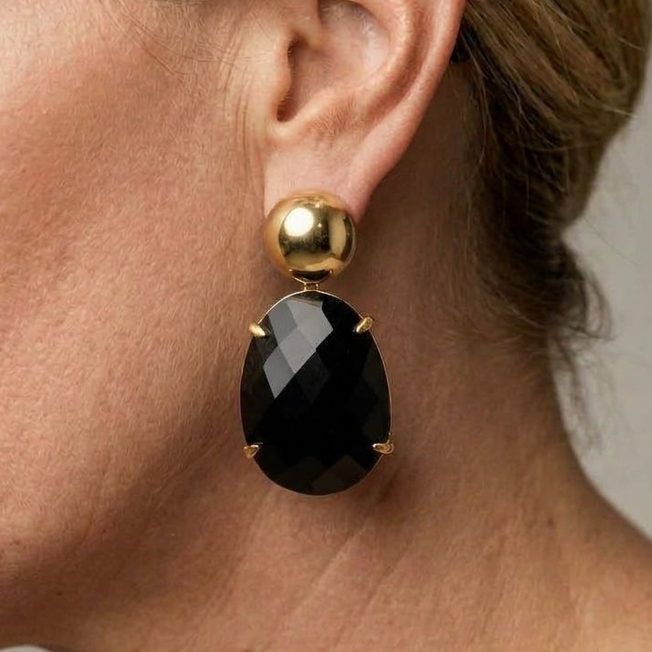 Black Onyx Earrings