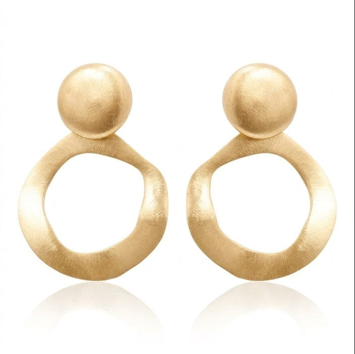 Battered hoop earrings